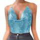 thumbnail image 1 of Top corto con borlas y cuentas en cadena para mujer - Camiseta sin mangas y sin espalda - Diseño vintage, mezcla de spandex - Tallas XS-L, 1 of 8