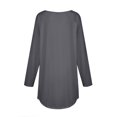 thumbnail image 4 of Baqcunre Womens Long Sleeve Tee Shirt Womens Blouses Dressy Casual Fall Hippie Tshirts Shirts Cute Tops Floral Tunics Tops Crew Neck Sweatshirts Crewneck Sweatshirts Plus Size Tops Dark Gray L, 4 of 5