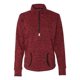 thumbnail image 1 of J America Ladies' Cosmic Fleece Quarter-Zip S Rojo Fleck/ Negro J América 8617, 1 of 1