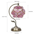thumbnail image 2 of Portable Stained Glass Table Lamp Cherry Blossom Desk Lamp with Petal Lampshade, 2 of 11