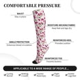 thumbnail image 3 of Lsque Lilies Flowers Pattern Sport Compression Socks for Men & Women 15-20 mmHg Knee High Nurse Pregnant Running Medical and Travel Athletic, 3 of 6