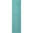 thumbnail image 6 of Ekena Millwork 18"W x 42"H Americraft Two Equal Flat Panel Exterior Real Wood Shutters (Per Pair), Pure Turquoise, 6 of 10