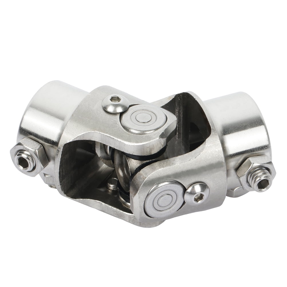 ECCPP Stainless Steel Single 3/4" DD X 3/4" DD Steering Shaft Chrome Single Universal U Joints