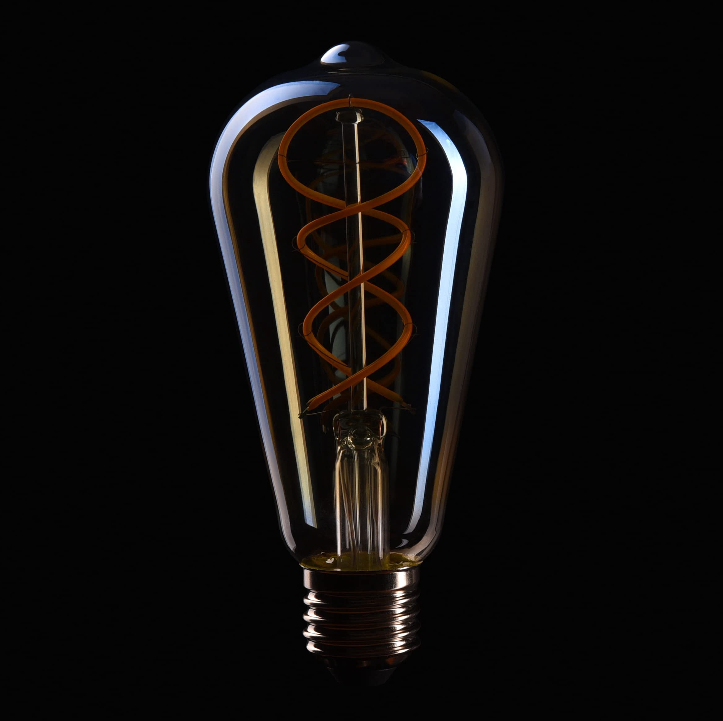 CROWN LED EL17 Decorative Light Bulb 3 Count (Pack of 1) - 40W Equivalent Vintage Filament Lamp Bulbs, E26 Base, Dimmable, 2200K Warm White