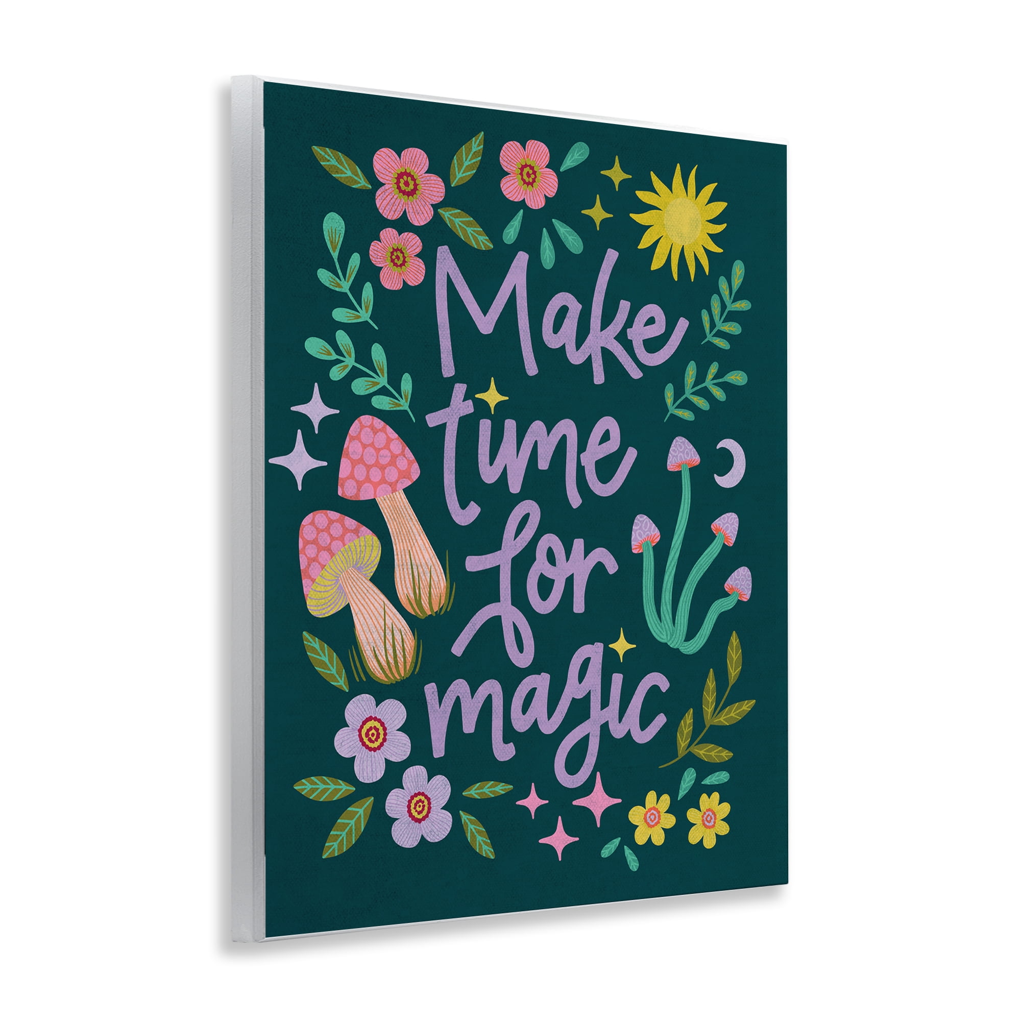 Stupell Industries Time For Magic with Florals Plants & Flowers Painting Unframed Art Print Wall Art, 11 x 14