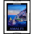 thumbnail image 5 of Art.com Amazing Amalfi Coast At Sunset - Retro Poster II Art Print by Markus Bleichner, Black Frame Wall Art, 23" x 29", 5 of 5