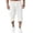 White, variant on Men's Long Linen Shorts 3/4 Length Lounge Lounge Shorts Capri Pant (White XXL)