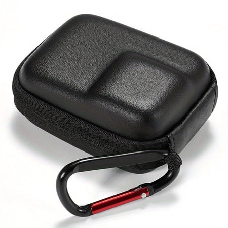 BYXAS Black Hard Carrying Case for GoPro, Mini Hard Shell Carrying Case Travel Portable Storage Bag for GoPro 12/11/10/9/8/7/6/5/4 Action Camera and More (3.66” x 2.76” x 1.5”)