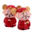 thumbnail image 5 of Mini Feng Shui God of Wealth Statue Set Resin Dashboard Ornament for Home Decor & Chinese New Year Celebrations Playful, 5 of 5