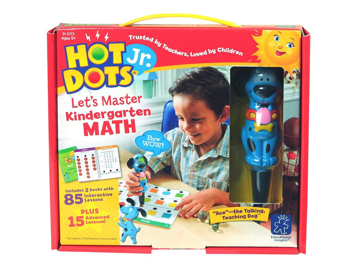 Lets Master Kindergarten Math Set with Ace Pen Educational Insights Hot Dots Jr 