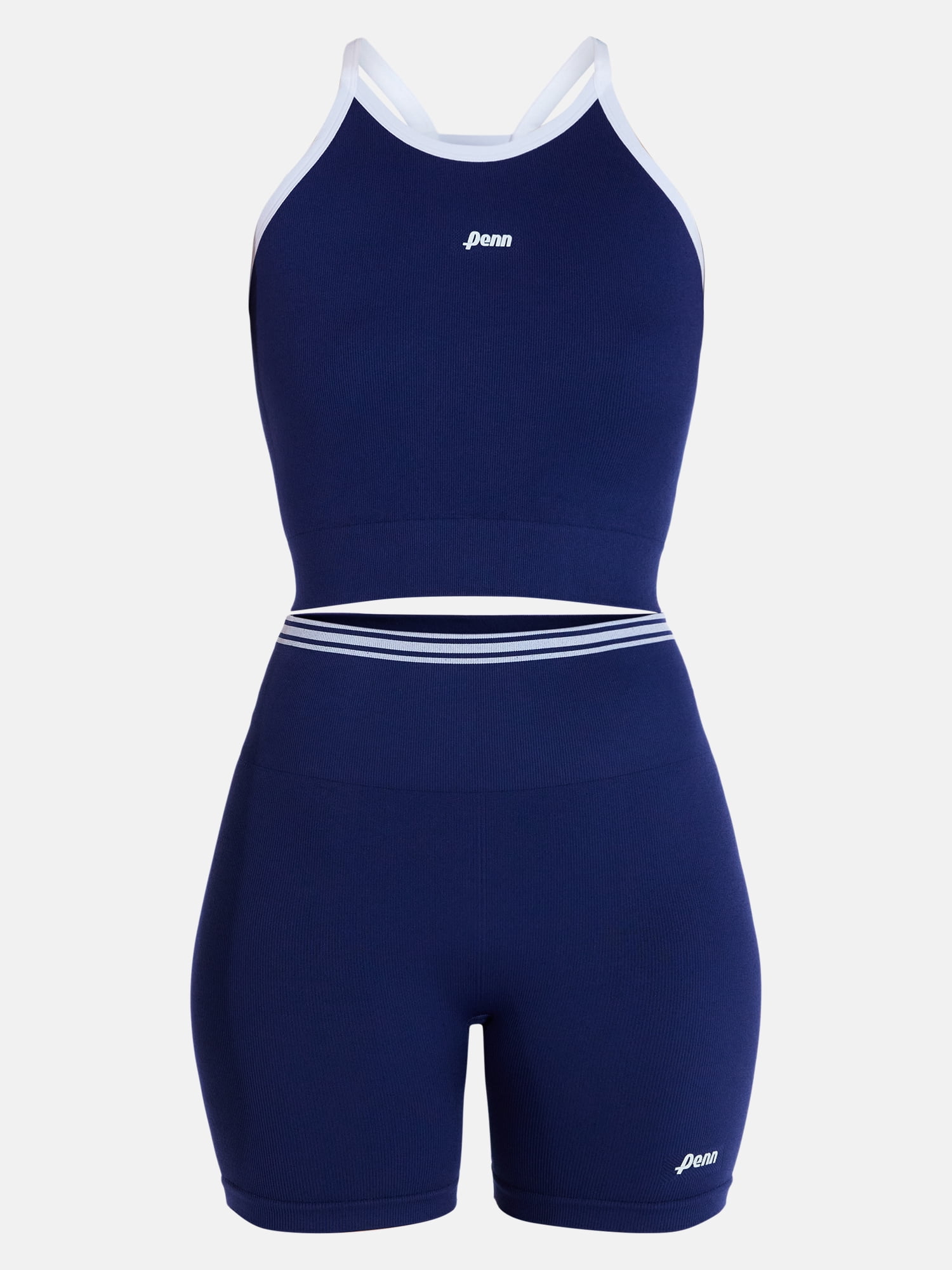 Penn Women's Seamless Racerback Brami & Biker Shorts, 2-Piece Set, Sizes S-XL