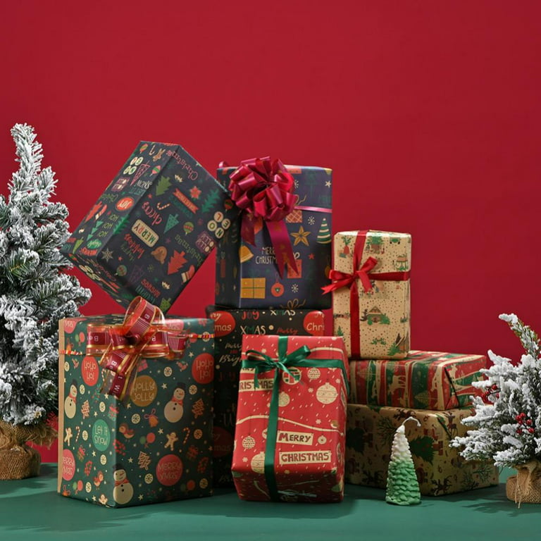 Studio Plain Red Kraft Christmas Wrapping Paper