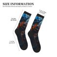 thumbnail image 3 of KLL Blue and Red Roses Artwork Print Cool Socks Men's Women's Crew Socks Funny Crazy Novelty Stockings, 3 of 7