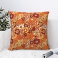 thumbnail image 4 of Pofeuu Hippie Flower Print Double-sided plush pillowcase Square Throw Pillow Covers Pillows Cover for Living Room Bedroom Sofa Couch Cushion Cover（No pillow core）-12"x12", 4 of 7
