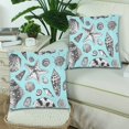 thumbnail image 2 of MKHERT Black And White Seashells Pillowcase Pillow Protector Cushion Cover 18x18 inch,Set of 2, 2 of 3