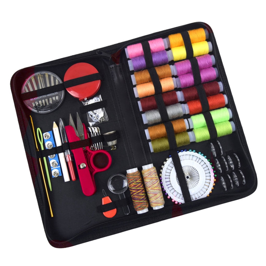 ELAYARD 136 Pieces Hand Sewing Accessories with Sewing Kit for Adults Assorted Color Organized for Home Use