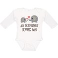 thumbnail image 3 of Inktastic My Godfather Loves Me Godson Boys or Girls Long Sleeve Baby Bodysuit, 3 of 5