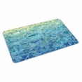 thumbnail image 4 of Turquoise Blue Teal Door Mat Indoor Outdoor,Chic Stained Glass Texture Aesthetic Non Slip Welcome Mat with Rubber Backing,Absorbent Front Door Mats Entryway Rug for Home Patio Entrance 20"x31.5", 4 of 9
