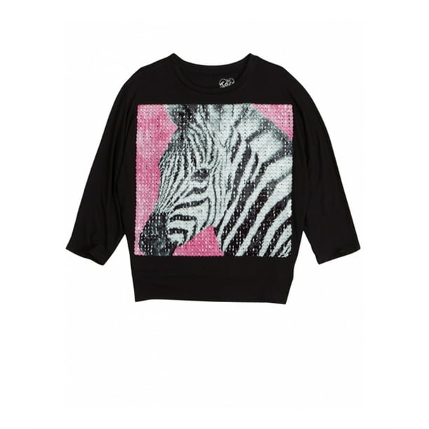Camiseta adornada con lentejuelas Critter de Justice Girls, negro, 20 Justice Camiseta adornada