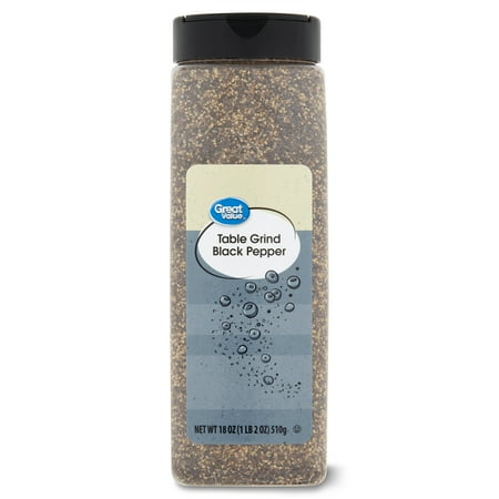 Great Value Table Ground Black Pepper, 18 oz