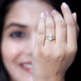 thumbnail image 4 of Rosec Jewels - Lab Grown Diamond Oval Engagement Ring 2 Carat - Big Diamond Celtic Knot Ring (EF-VS Quality), 14K Yellow Gold, US 9.50, 4 of 7