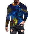 thumbnail image 2 of Nmnitkp Long Sleeve Shirt Trendy and Fashionable Graphic Men's Long Sleeve Shirt Round Neck Cross Print Pullover Top ​​​​​​​​​​​High-Quality and Healthy Fabric Men's Long Sleeve Shirt （Plus Size）, 2 of 5