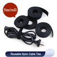 thumbnail image 1 of Cable Ties Reusable Loop Bundle Self Adhesive Black Nylon Strap Organizer Clip Wire Holder Management Fastening Tape DIY width 20mm 2 rolls, 1 of 5