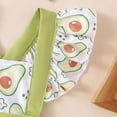 thumbnail image 4 of Newborn Baby Girl Summer Outfit Avocado Strawberry Romper Fly Sleeve Bodysuit Overalls with Headband Set Infant Cute Clothes, 4 of 7