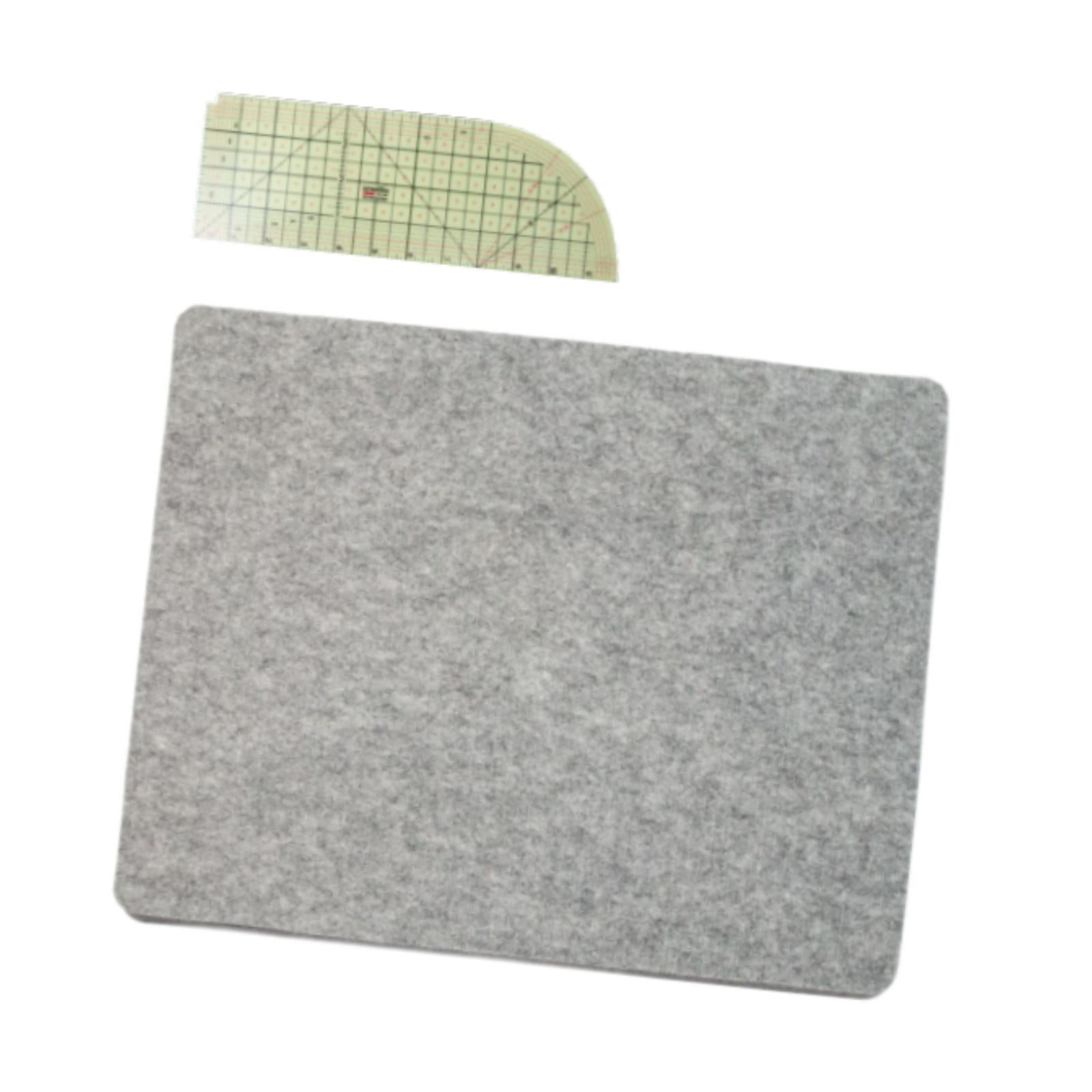 Fiocias Ironing Mat Felt Iron Board Mat Hot Ironing Ruler for Ironing Station Countertop Set C