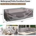 thumbnail image 2 of YODOLLA 7-Piece Rattan Patio Furniture Set with Coffee Table and Protective Cover, Brown Rattan with Beige Cushions, 2 of 7