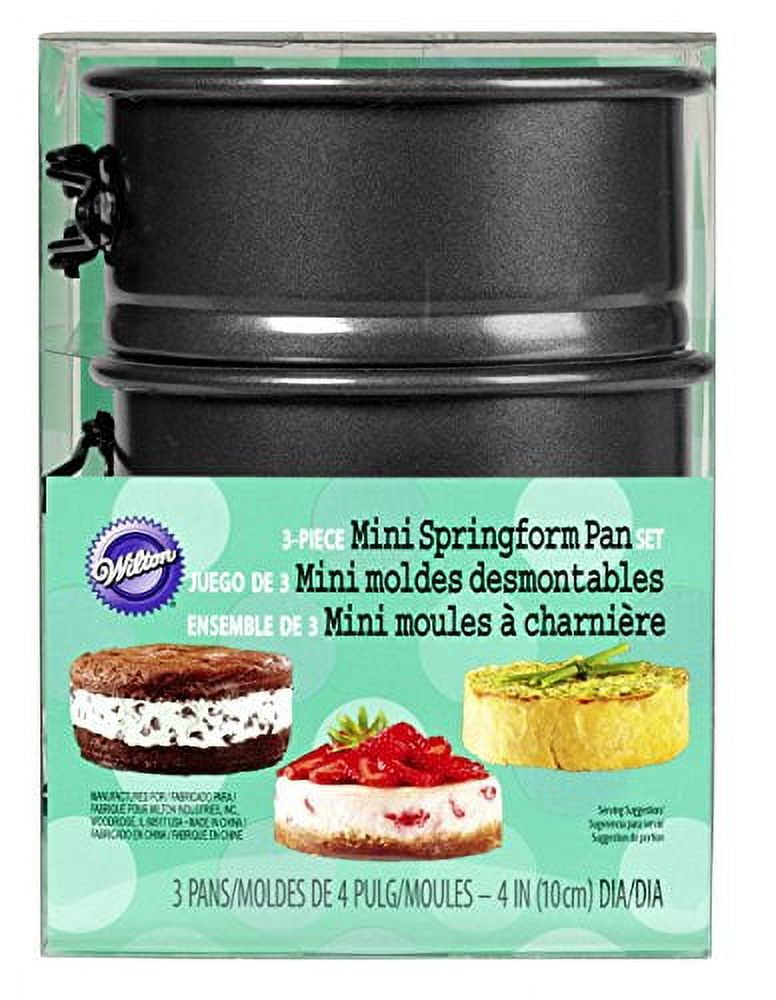 HIWARE 4-Inch Mini Springform Pan Set - 4 Piece Small Nonstick Cheesecake  Pan for Mini Cheesecakes, Pizzas and Quiches