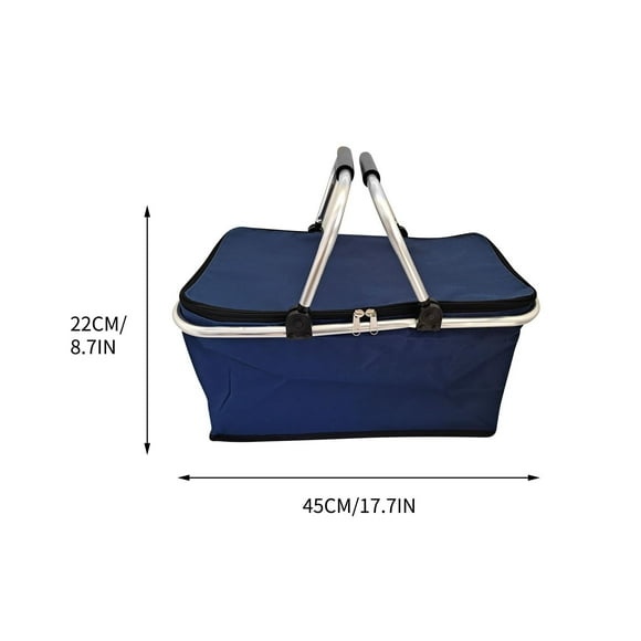 Food Storage Bags, Folding Cooler Box Picnic Bag Portable Heat Preservation Food Storage Bag, Water Repellent Fabric with Insulation for Camping and Barbecue Portable Cooler Bag