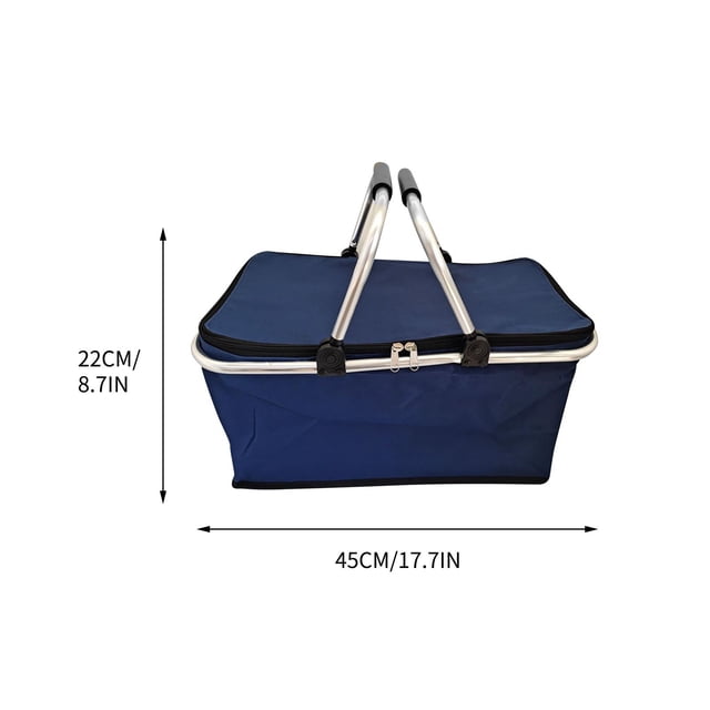 Sac Glacière Pliable Sac de Pique-Nique Portable Conservation de la Chaleur Sac de Rangement pour Aliments