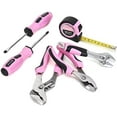 thumbnail image 2 of 7-Piece Pink Tool Kit, Household Tool Set for women, Basic Hand Tools for Home Maintenance & Repairing, Includes Small Tool Bag, 2 of 7