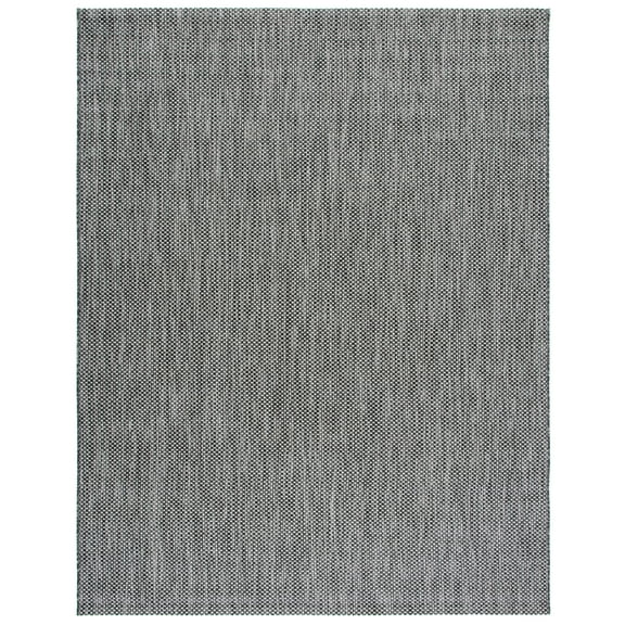 Safavieh Courtyard Finnian Solid Indoor/Outdoor Area Rug, Black/Beige, 8' x 11'