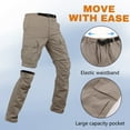 thumbnail image 6 of WULMLEO Women's Hiking Pants Convertible Zip Off Quick Dry Camping Travel Outdoor Fishing Safari Cargo Pants with 5 Pockets Khaki M, 6 of 7