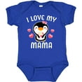 thumbnail image 3 of Inktastic I Love My Mama with Cute Penguin and Hearts Girls Baby Bodysuit, 3 of 5