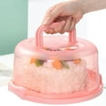 thumbnail image 3 of Cake Carrier Cupcake Storage Containers Holder  Portable Plastic Cake Box with Locking Lid and Handle  Dessert Container Cover Case Food Holder(Pink), 3 of 5