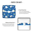 thumbnail image 5 of Zufioo Geese and leaves Tissue Box Cover, Tissue Box Cover Holder Square PU Leather for Bathroom Vanity, Countertops, Dressers, Night Stand, Parlors and Offices, 5 of 7
