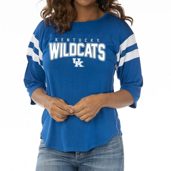 Women's Royal Kentucky Wildcats Relaxed Abigail Half-Sleeve T-Shirt
