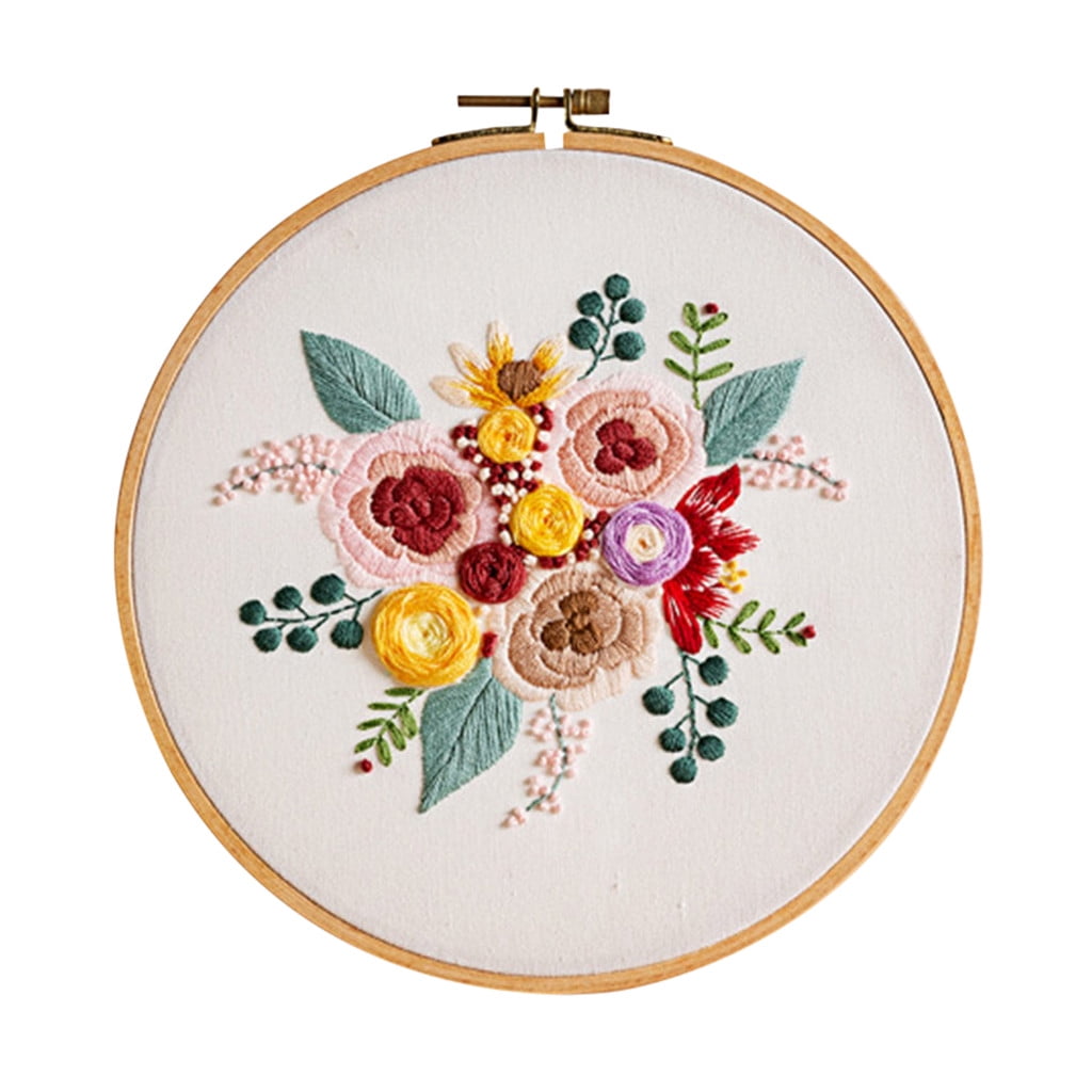DIY Embroidery Beginners Kits Pre-Printed Floral Pattern Cross Stitch Craft Hot DIY Embroidery Beginners Kits Pre-Printed Floral Pattern Cross Stitch Craft Hot