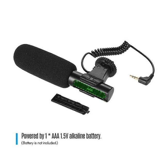 Camera Video Recording Microphone Super-Cardioid Pickup Mini Mic for Photography Interview Vlogging for DSLR Camera Camcorder