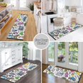 thumbnail image 6 of Yayeee Runner Rug for Bedroom 2'x6' Machine Washable Hallway Non Slip Mat, White Doodle Pattern, 6 of 8