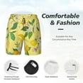 thumbnail image 5 of Balery Lemon Mens Swim Trunks Swim Shorts for Men Quick Dry Inseam Beach Shorts with Compression Liner Pocket-Small, 5 of 9