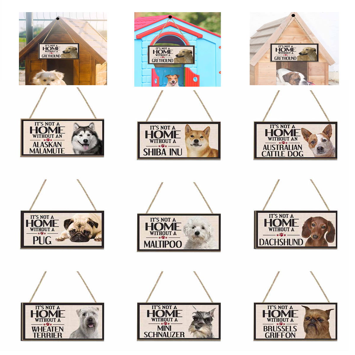 Brussels Griffon Metal Home Address Plaque House Sign Dog Pet 