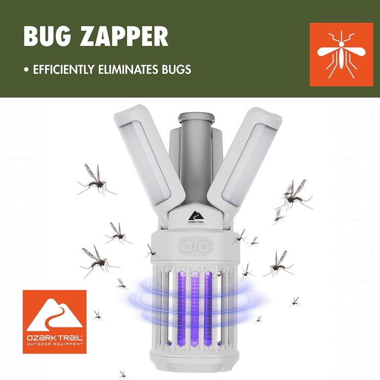 アンモライト　セット Ozark Trail Grey Bug Zapper LED Lantern with Rechargeable Battery