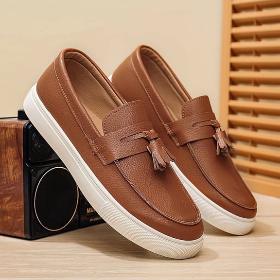 Men's New Low-Top Flat Sole Simple Fashionable British Style Business Shoes, Trendy Men's Shoes Breathable Slip-On Casual Versatile Loafers,