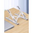 thumbnail image 3 of Available In Black & White, 1 Set Laptop Bracket, Computer Desktop Support Rack, Foldable Lifting Portable Monitor Cooling Stand, 10-Level Adjustable, 3 of 5