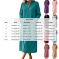 thumbnail image 5 of ShomPort Women Zip up Long Robe Fleece Long Sleeve Housecoat with Pockets Casual Soft Sleepwear, 5 of 5
