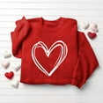 thumbnail image 5 of YOIAVAIOY Women Valentine's day Sweatshirts Couple Print Long Sleeve Crew Neck Casual Sweatshirt Winter Warm Pullover Tops Red XS, 5 of 6